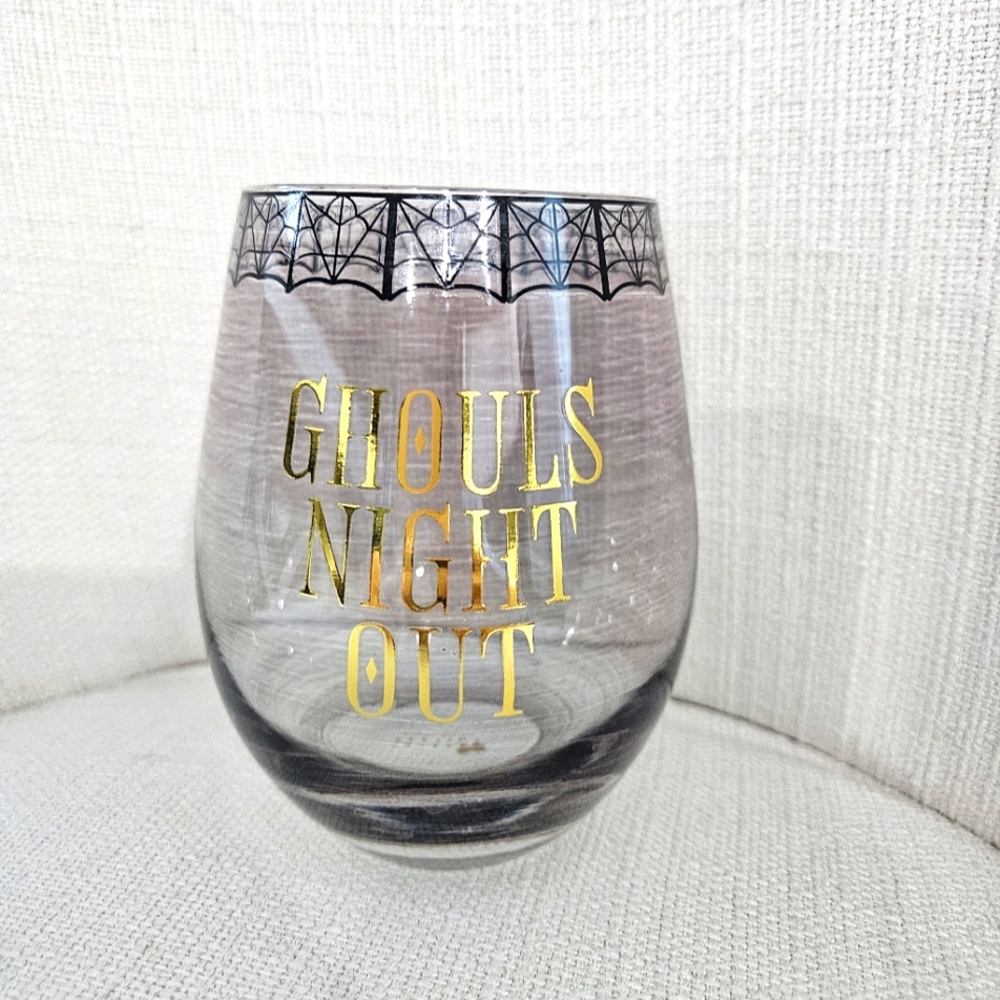 Stemless wine glass Ghouls Night Out Halloween